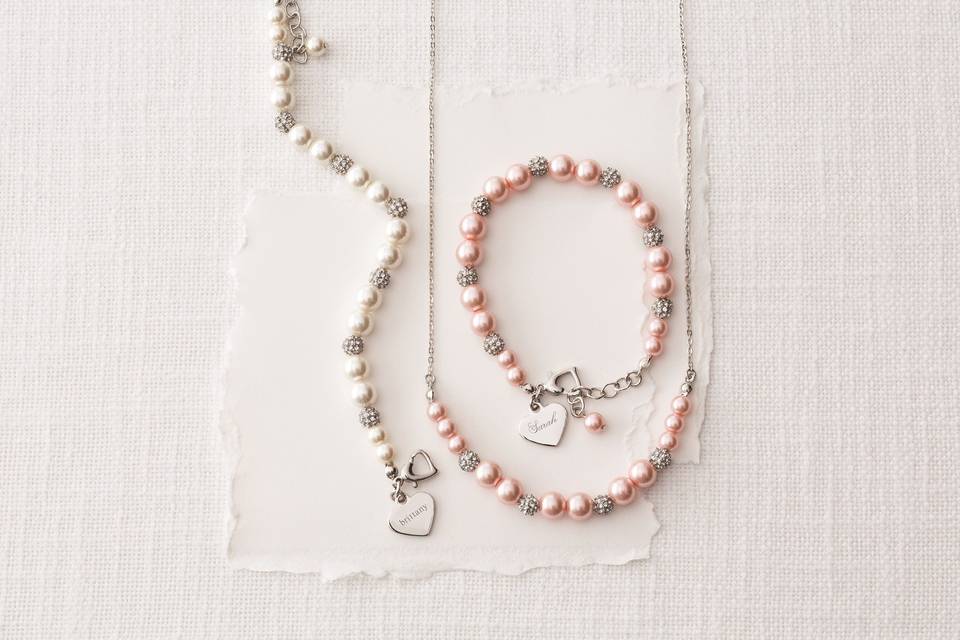 Add their name or monogram, and a message from you, for an unforgettable bridesmaid gift.