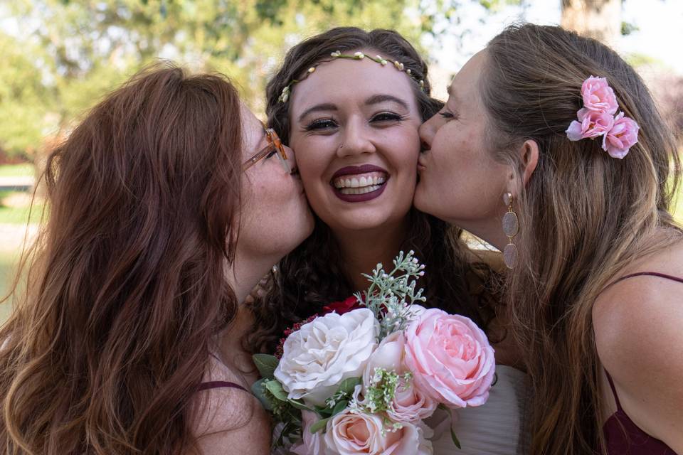 Bride and her Sisters