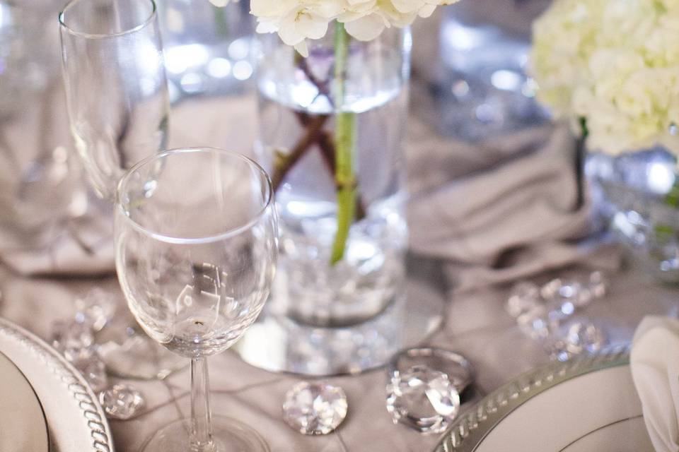 White flower centerpiece