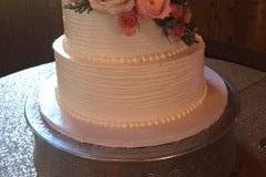 Wedding cake with flowers