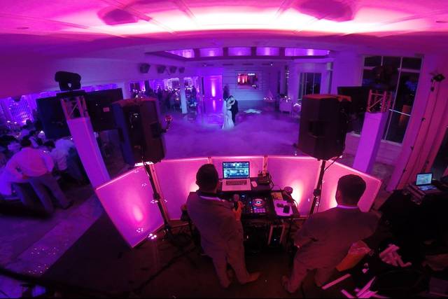 DJ booth setup