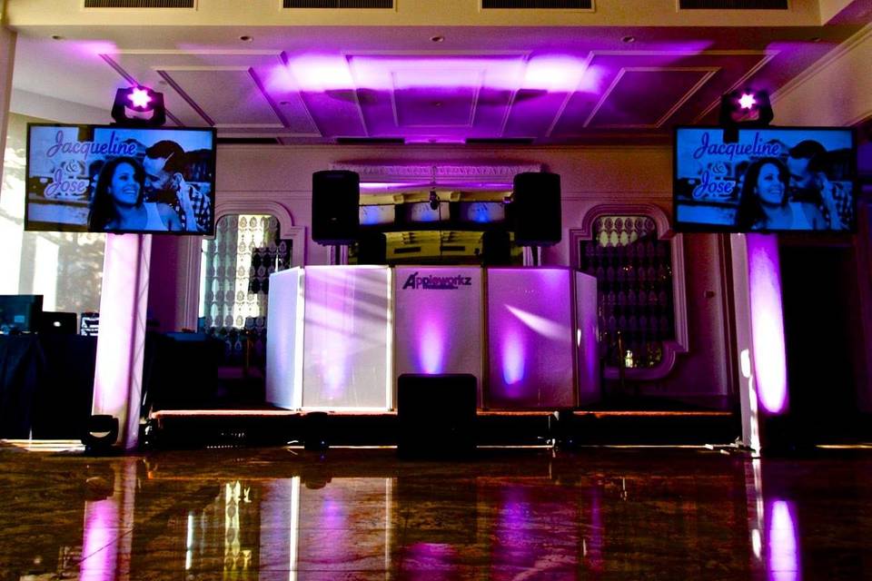 DJ booth setup