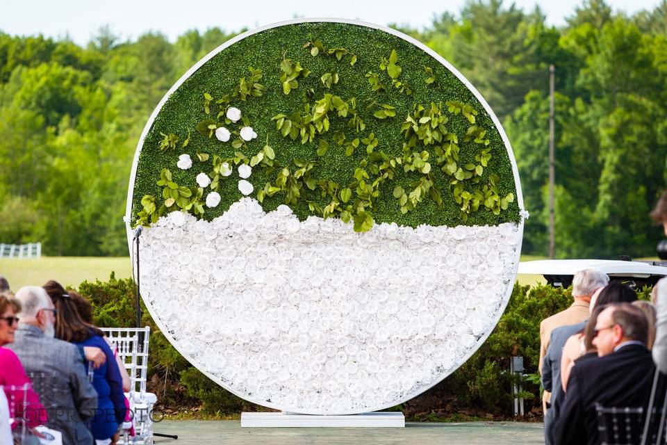 Custom wedding backdrop