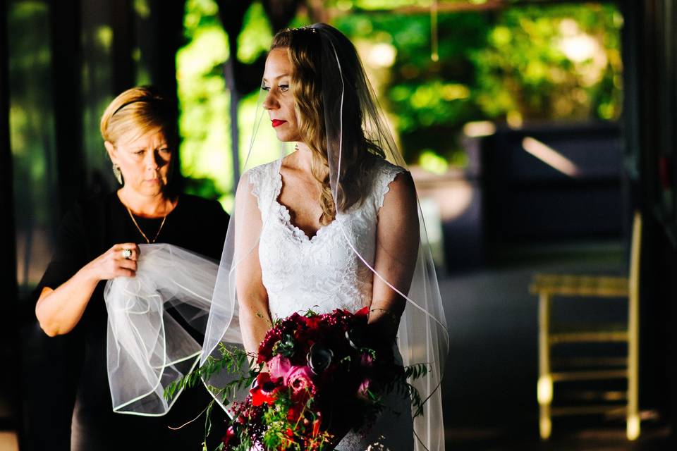 The bride ready