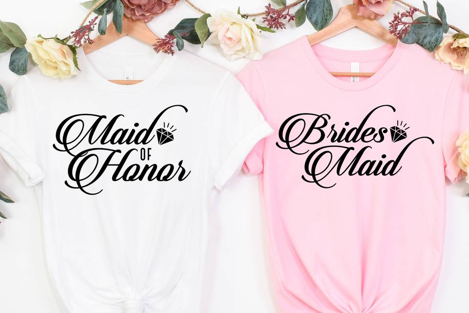 T-shirt Maid of Honor and Matr