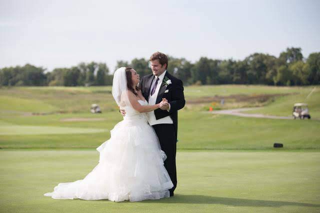 The bride and groom