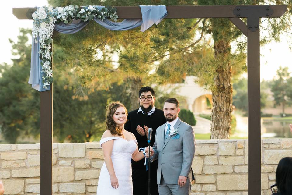 Fall wedding arch