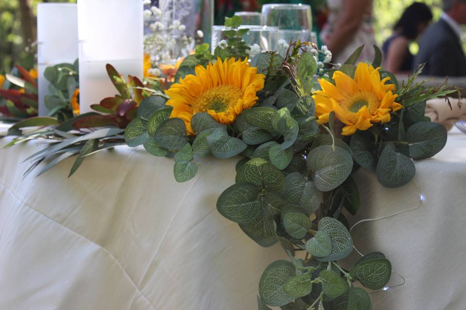 Eucalyptus and sunflowers