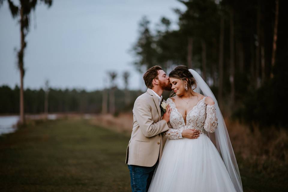 Kissing the bride