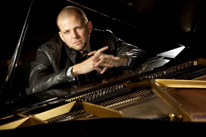 Kit Taylor at his studio piano