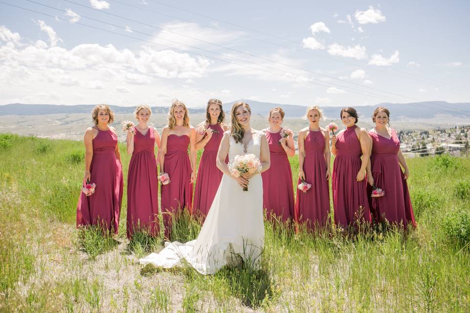 Kelsey and her Bridesmaids