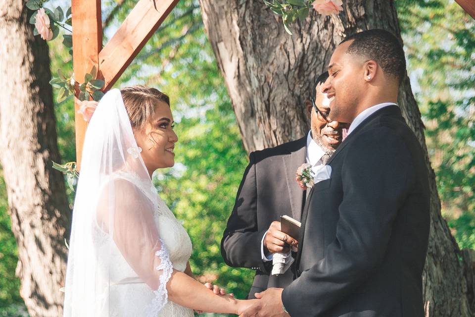 At the altar