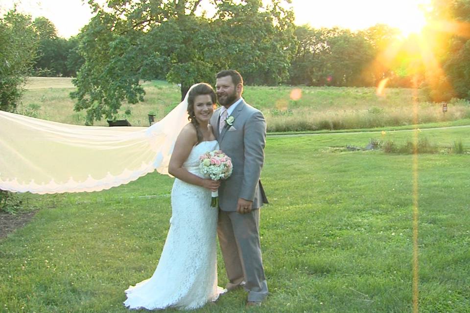 Megan & Matt at sunset.