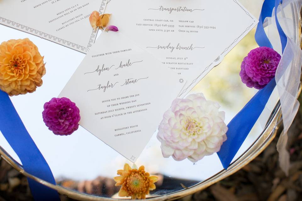 Bohemian layered invitation