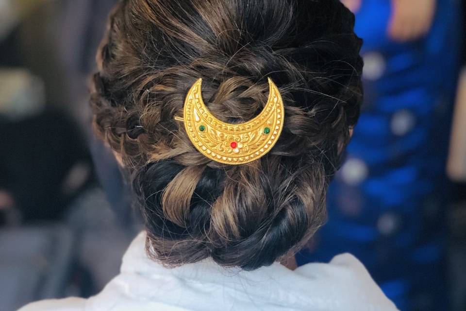 Nepali Sherpa Bridal hairstyle