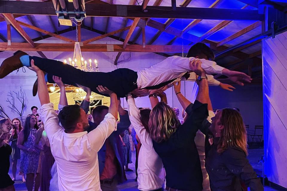 Sometimes the groom flies!