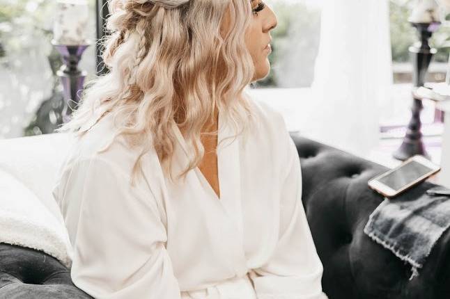 Bohemian bridal hair