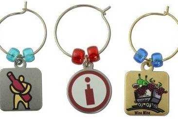 Digitally Printed Wine Charms #WC7086E10 - 30% OFF + FREE Shipping!Full metal wine charms, made in USA - ship in 6 days with no setup!Choose between our 3/4