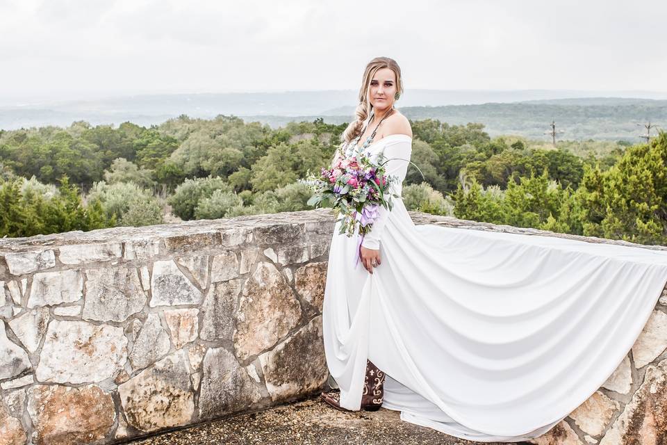 Bridal + texas hill country