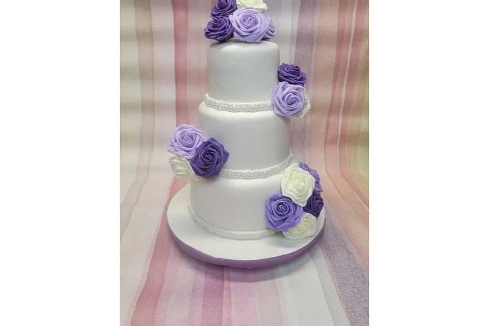 White and Purple Roses