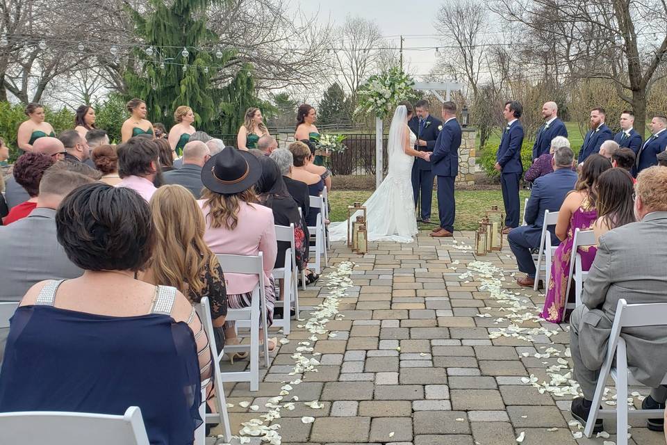 Ceremony on the terrace