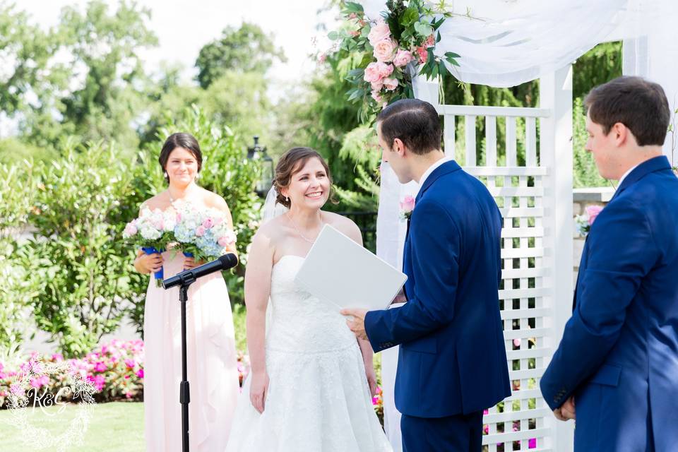 Ceremony on terrace