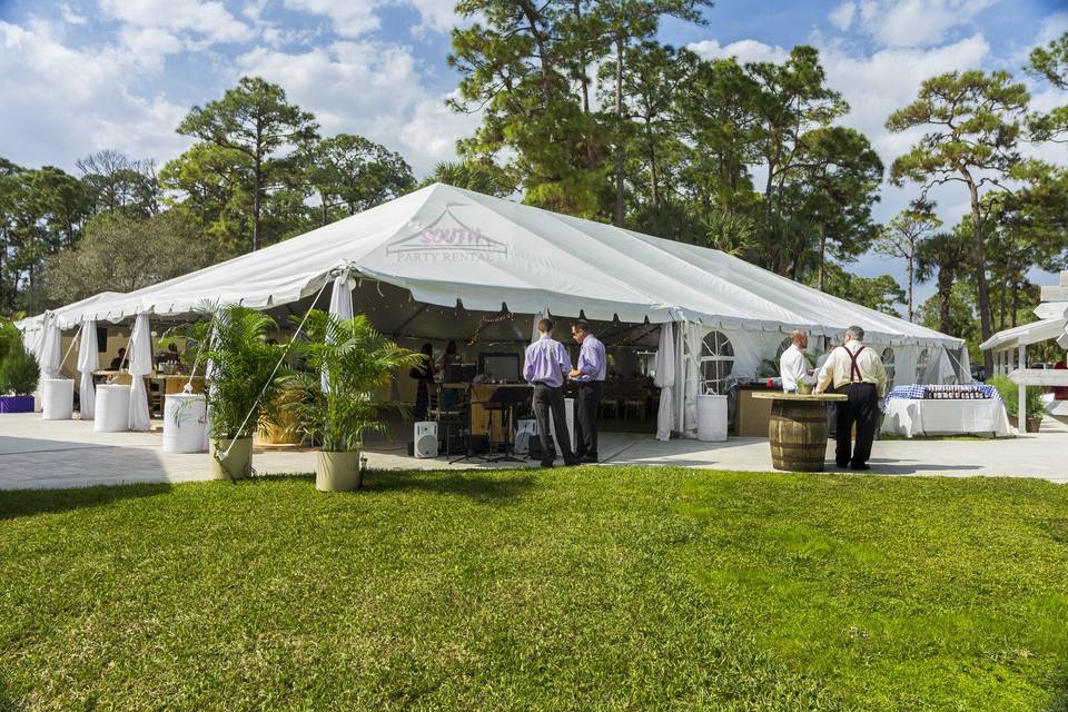 Reception tent