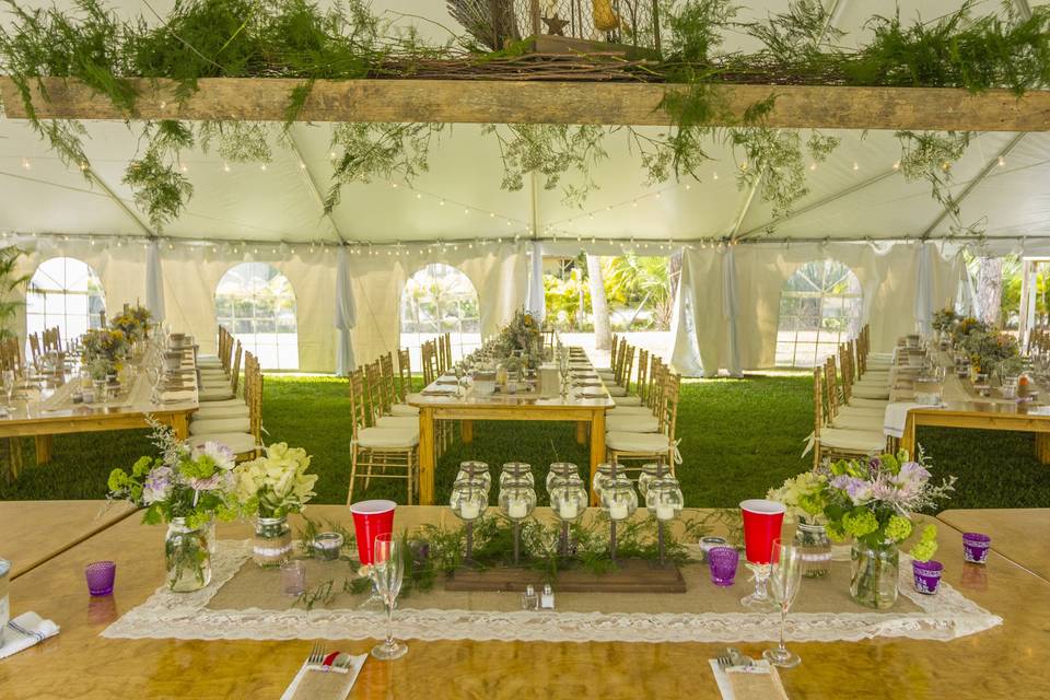 Nature themed reception