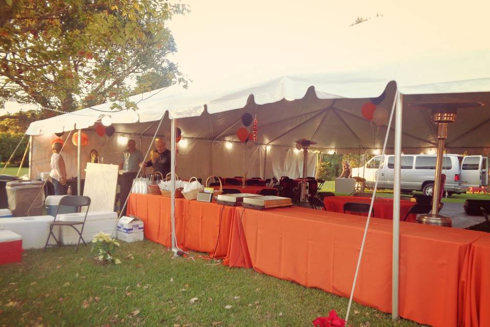 Orange linens