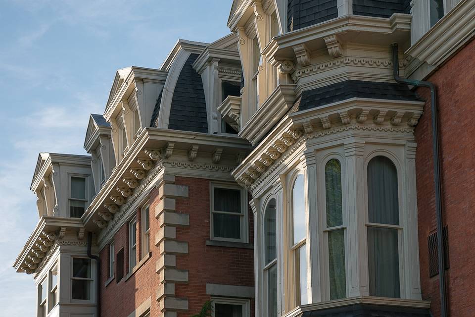 The upper view of The Mansion on Delaware Avenue