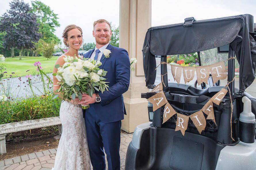 Just married golf cart