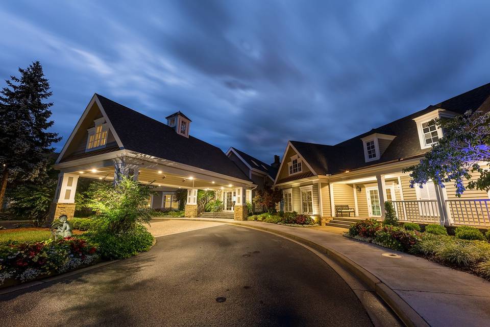 Front of the clubhouse