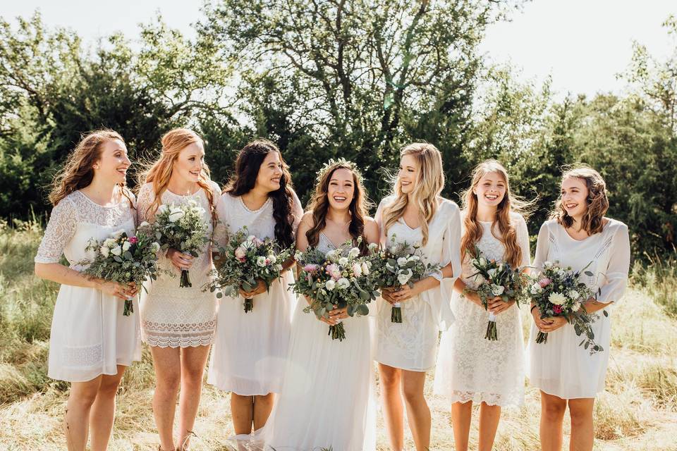 Perfectly unique bridesmaids