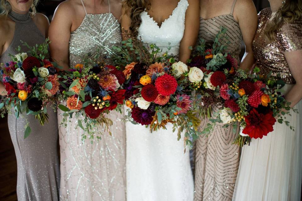 Perfectly unique bridesmaids