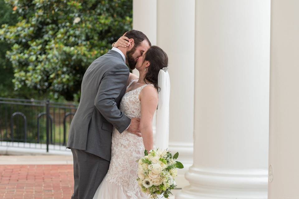 Church steps kiss
