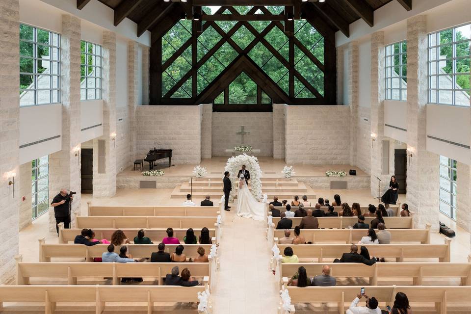 Ceremony from balcony