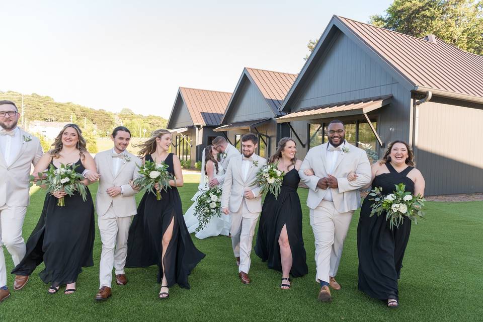 Happy bridal party