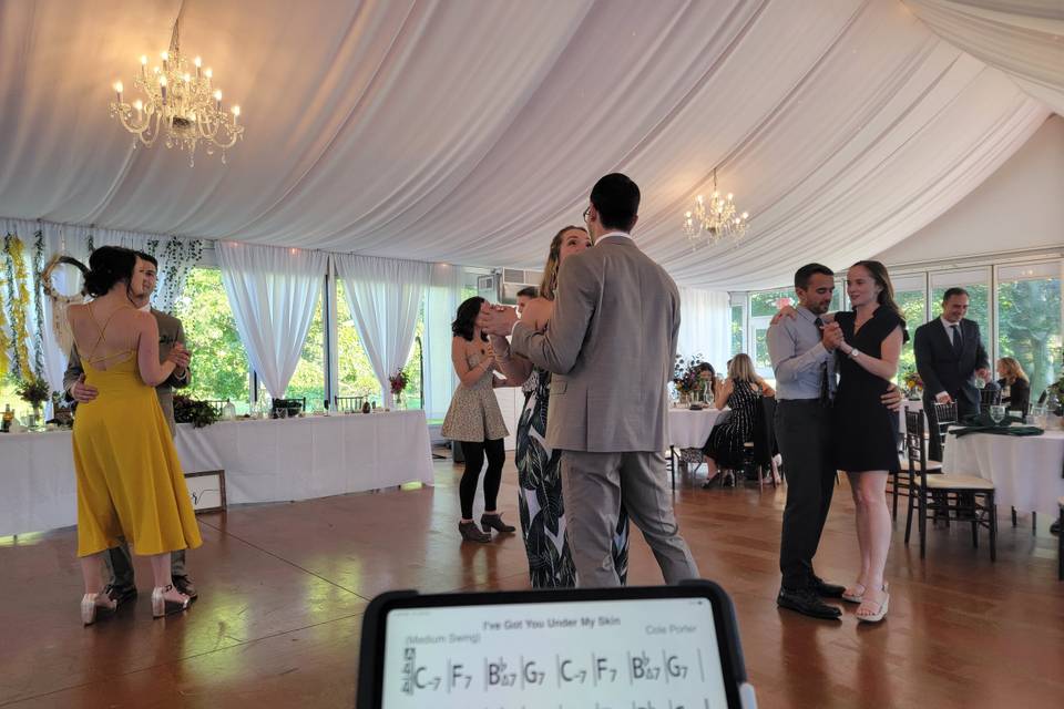 Dancing to our music!