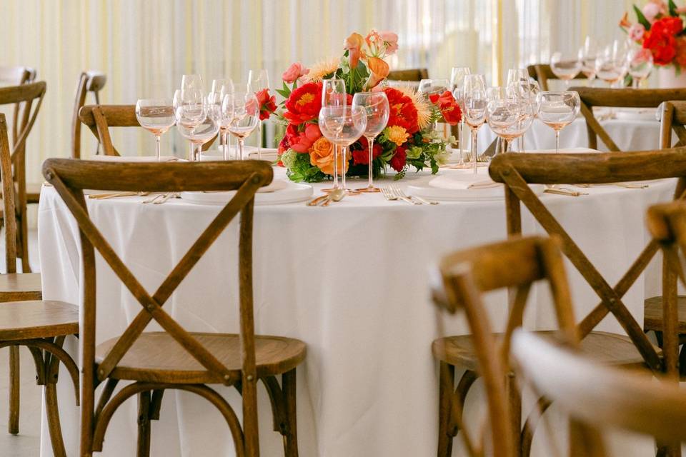 The reception in the oval room