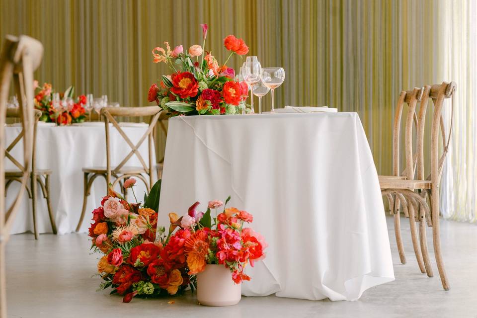 The reception in the oval room