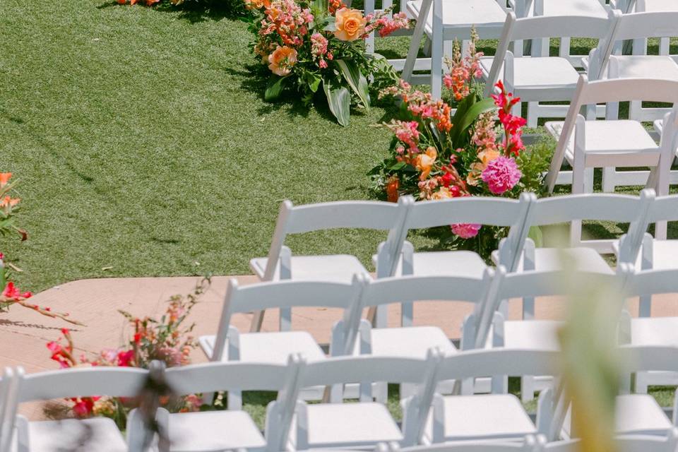 The ceremony in the garden