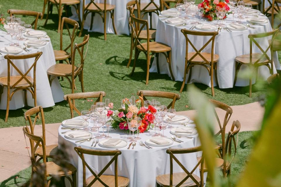 The reception in the garden