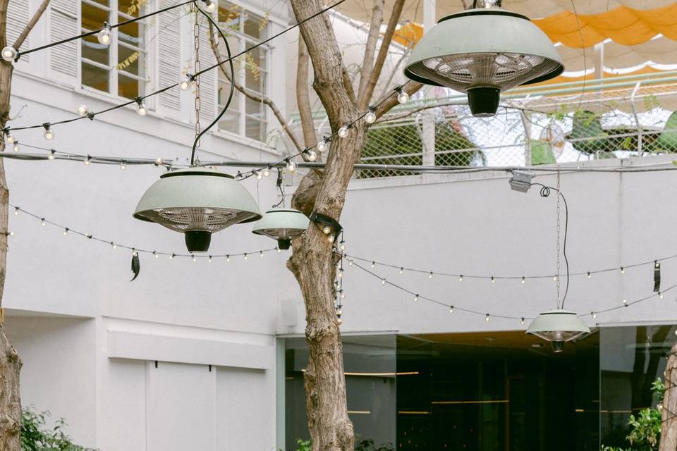 The ceremony in the courtyard