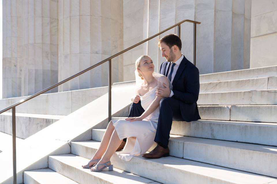 DC Lincoln Memorial elopement