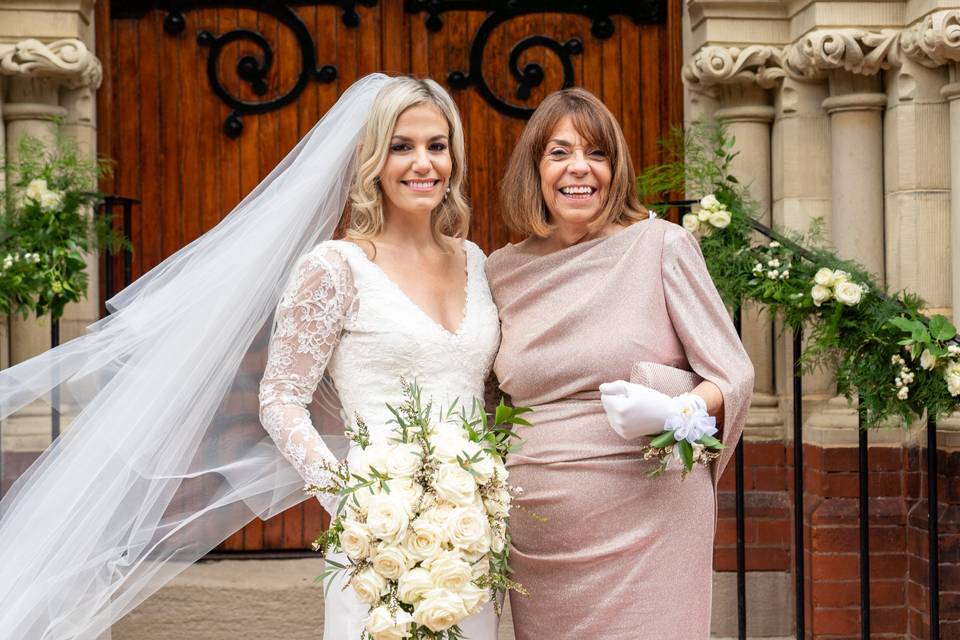 Bride and mother