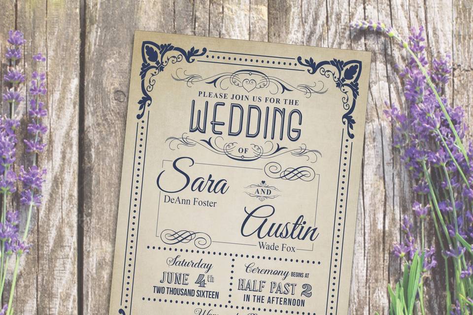 Vintage invitation