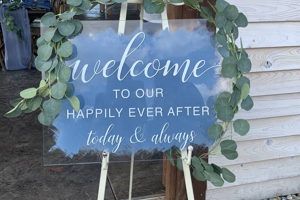 Acrylic Welcome Sign!