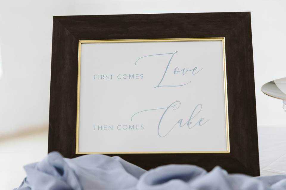 Cake Table Signs