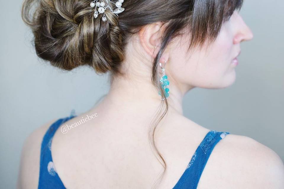 A gorgeous beaded hairpiece