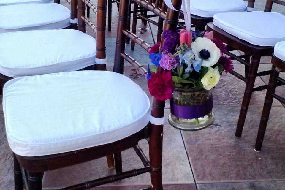 White chiavari chairs for an outdoor weddingiott spartangburg